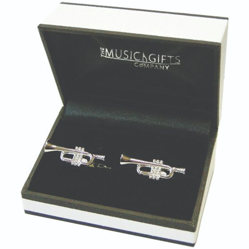Picture of SILVER-PLATED TRUMPET CUFFLINKS